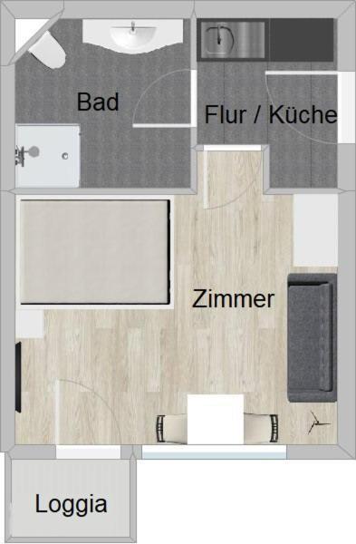 Top Modernes 1-Zimmer-Apartment Mit Kueche, Parkplatz, Kostenfreiem Wlan Und Netflix Bad Soden-Salmünster Exterior foto